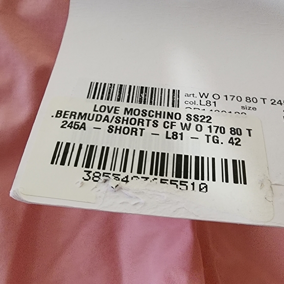 LOVE MOSCHINO Pink Shorts & Bermuda with logo and pockets - Picture 7 of 10